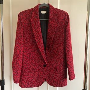 Zadig & Voltaire red leopard women’s blazer